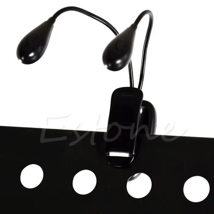 Lampe à double bras réglable à pince