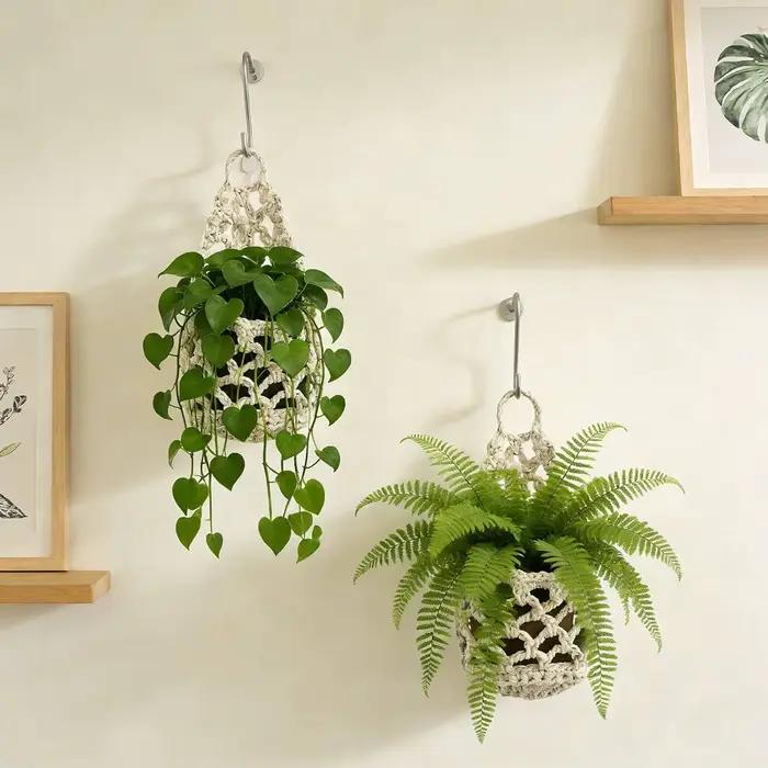 Support de plante en macramé