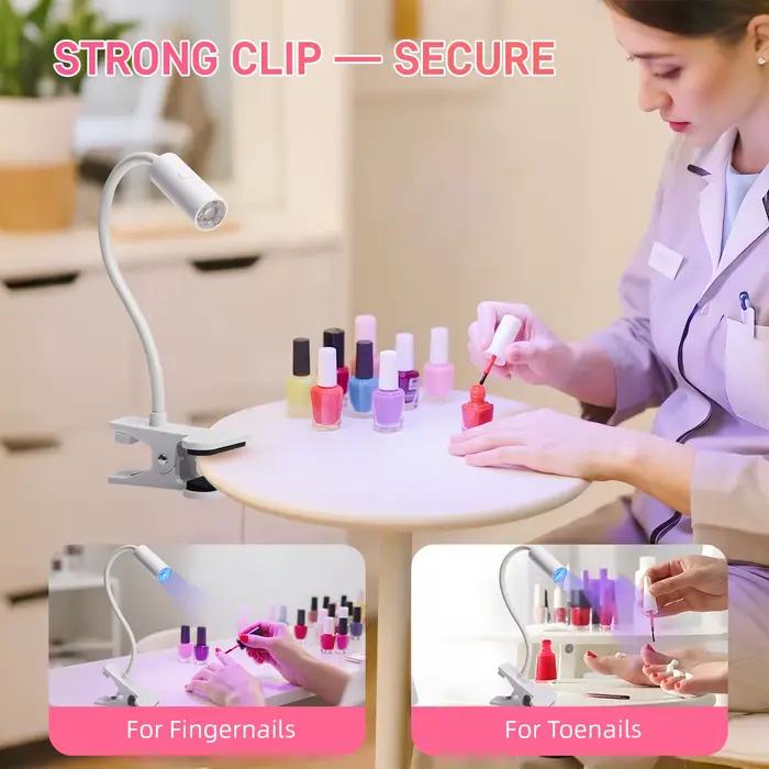 DianaBeauty UV LED lampe à ongles LED lumière UV avec pince et Tube Flexible manucure sèche UV lampe à polymérisation pour résine durcissement Nail Art