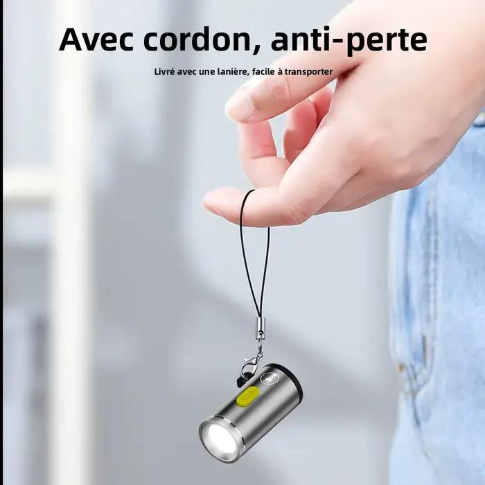 BORUiT Super Mini lampe de poche LED 230LM monocouche torche Extra petite lanterne de Camping