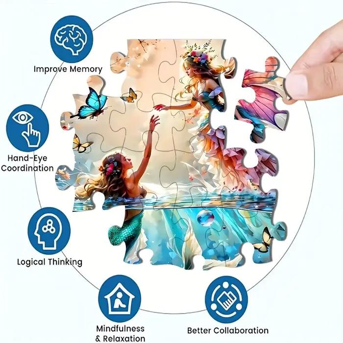 Puzzles pour adultes, 500/1000/1200/2000 pièces, belles roses et la mer, jeu de puzzle, défi cérébral, cadeau, décoration de la maison