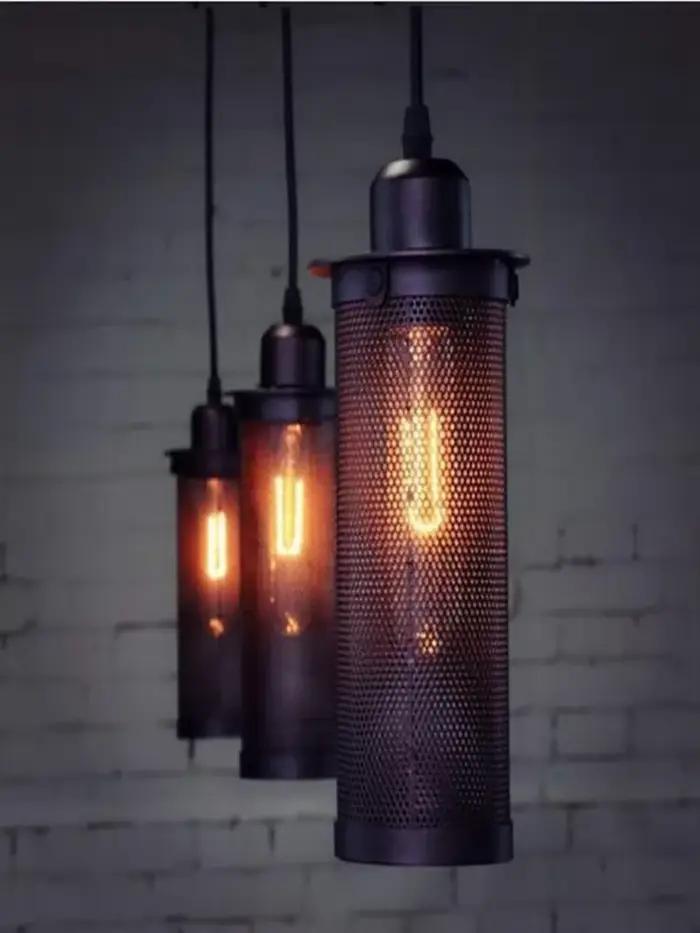 Lampes suspendues rétro pour loft