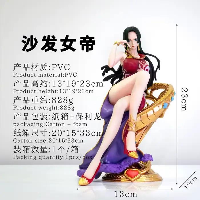 Figurine Boa Hancock en PVC pour canapé assis, 23cm, modèle d'affichage statique, jouets de décoration à collectionner, Statue cadeau pour Fans, une pièce