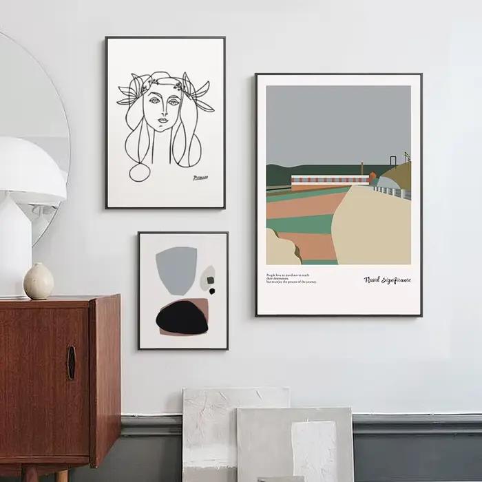 Affiche et toile imprimée Vintage de nature morte abstraite