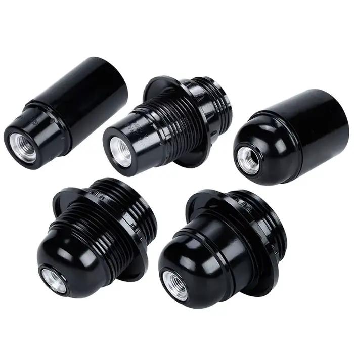 Support de lampe en bakélite autobloquant noir E27