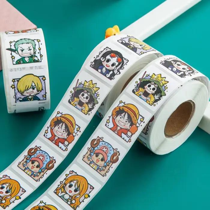 Autocollant One Piece, autocollant mignon pour fournitures scolaires, cadeau de haute qualité, couverture de journal intime manuscrite