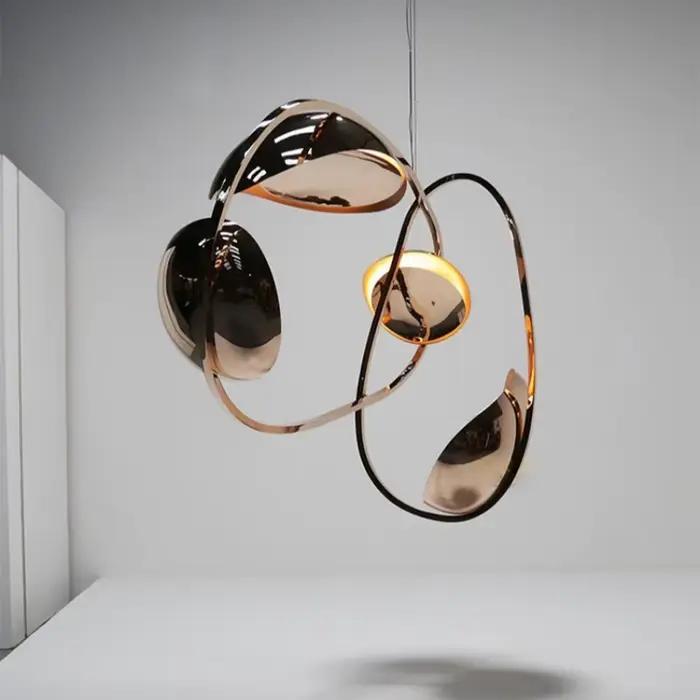 Designer Art Restaurant suspension lampe nordique Bar hôtel salon haut de gamme LED lustre créatif maison Alien en forme de décor lumière