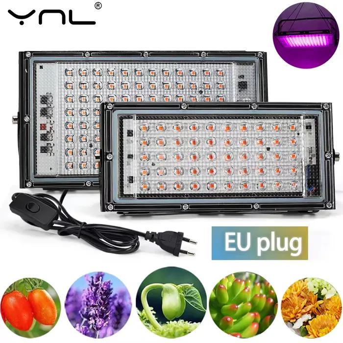 LED élèvent la lumière AC220V 50W 100W 150W spectre complet Phyto lampe pour graines de plantes hydroponique serre maison plantes croissance Phytolamp