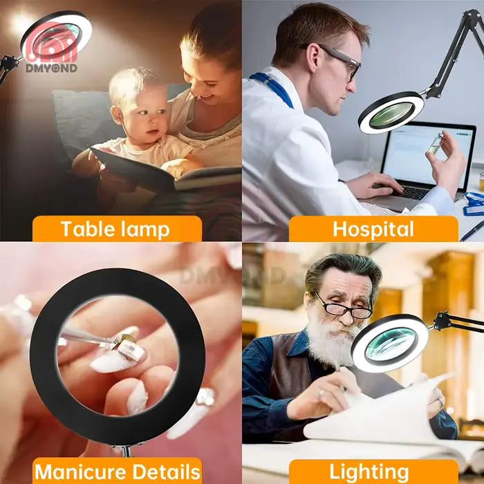 Lampe de bureau LED grossissante 10X