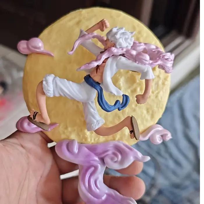Figurine de dessin animé One Piece Nika Luffy, modèle mignon, poupée 2D, veilleuse, ornement de bureau pour étudiant, jouet, accessoire d'animation, vente en gros