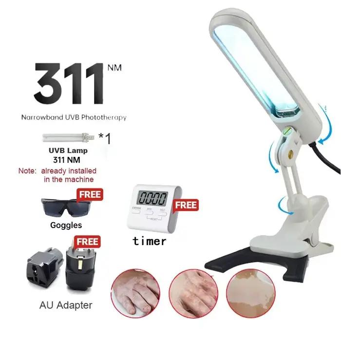 Lampe de photothérapie UVB 311nm, dispositif pour le traitement du Vitiligo, thérapie à la lumière ultraviolette UV à bande étroite, taches de Psoriasis, eczéma