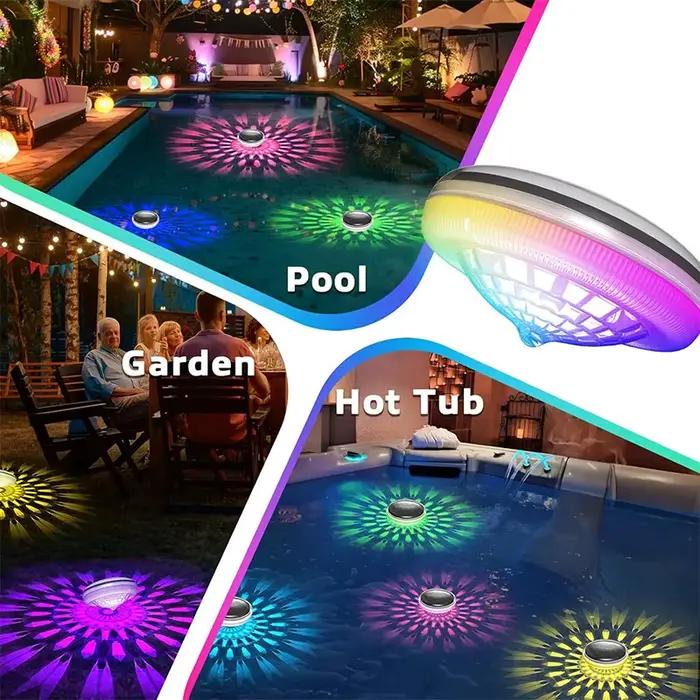 Lumières flottantes colorées pour piscine, lampe LED flottante avec télécommande, étanche IPX7, 3 minuteries, 9 éclairages pour décoration de plage, Patio, bord de piscine