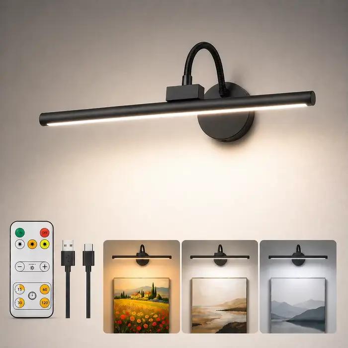 Lampe à LED sans fil pour tableau avec télécommande