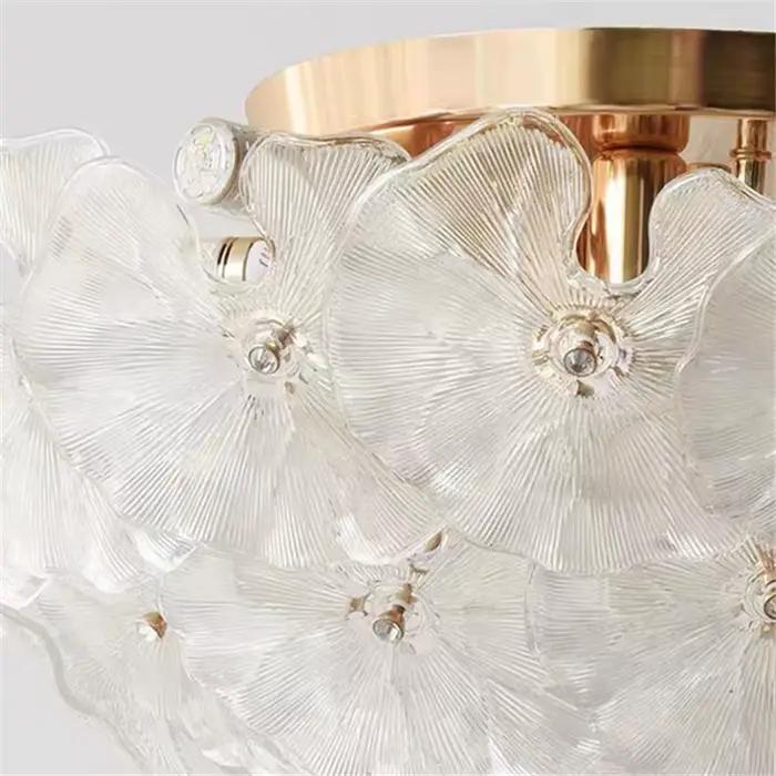 Plafonnier LED en verre de Murano