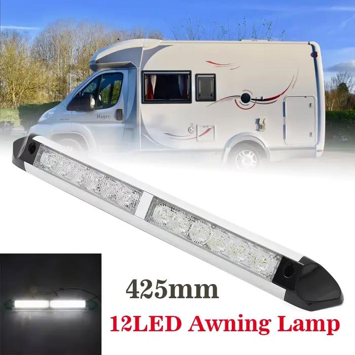 RV Camper LED auvent lumière 12LED Camping en plein air barre lumineuse caravane lampes extérieures étanche pour camping-car Van voyage remorque