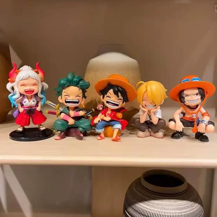 Figurine d'anime One Piece - Portgas D Ace Yamato, modèle Q Version, jouet de collection, ornement décoratif, cadeau d'anniversaire idéal pour enfant