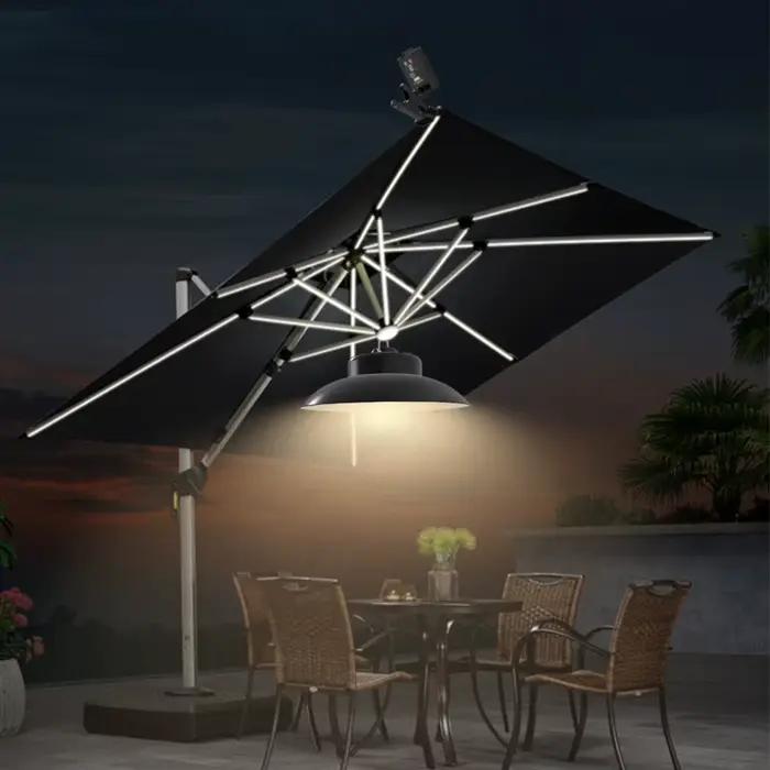 Lampe de parasol à clipser à énergie solaire
