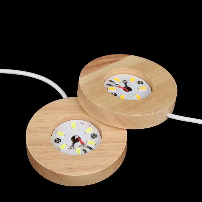 Lampes décoratives de bureau en bois