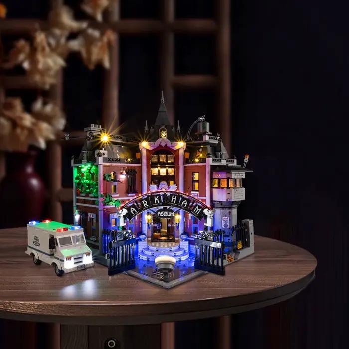 Kit d'éclairage LED pour LEGO Arkham Asylum 76300 avec idées de lampes et blocs de construction (ne comprend pas les briques du modèle)