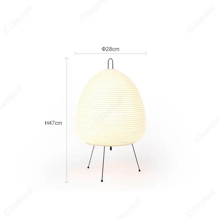 Lampe de table LED Akari Noguchi Yong lampe de chambre à coucher design japonais traditionnel papier de riz fer Blanc Bleu Noir Beige