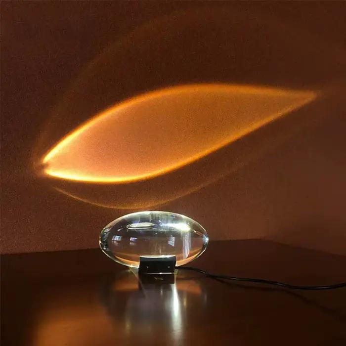 Lampe de table LED cristal œil du ciel