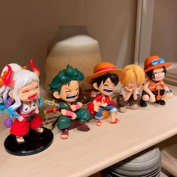 Figurine d'anime One Piece - Portgas D Ace Yamato, modèle Q Version, jouet de collection, ornement décoratif, cadeau d'anniversaire idéal pour enfant