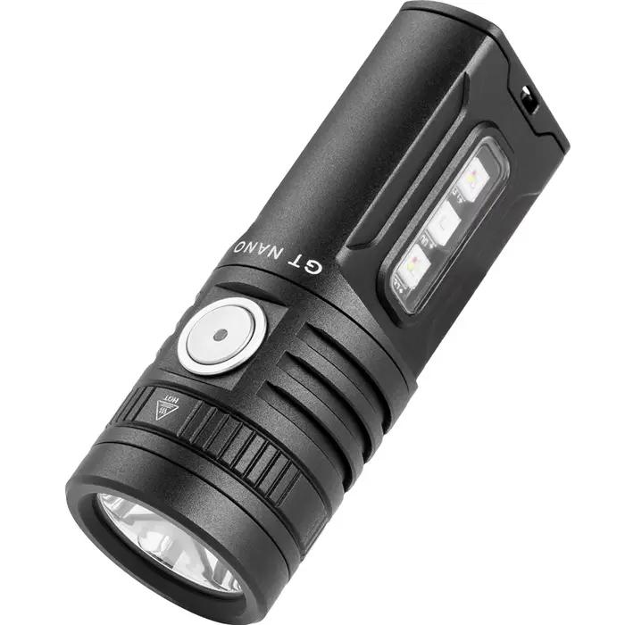 Mini lampe torche multifonction avec LED UV RGB Lumintop GT NANO V6.0 720 lumens 410 mètres avec queue magnétique USB Type