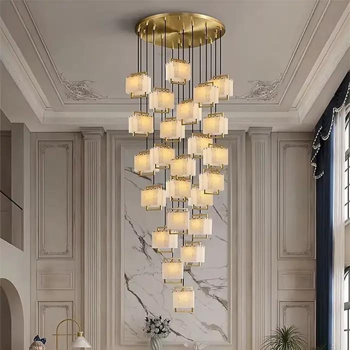 Plafonnier LED en marbre naturel