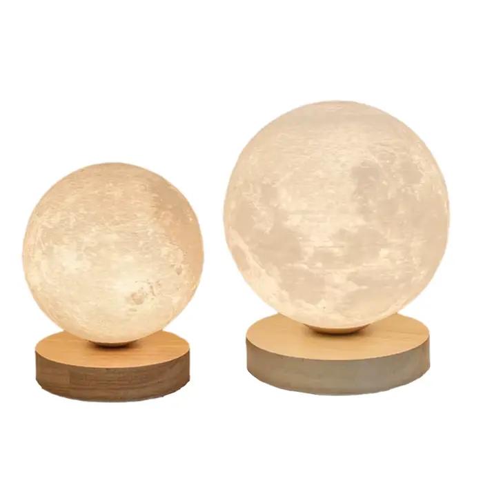 Lampe de Table Créative en Forme de Lune 3D