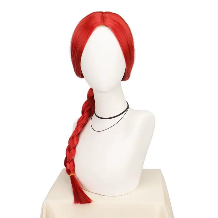 Costumes de cosplay pour films et animés, hauts, pantalons, perruques, tresses rouges, accessoires pour cheveux, costumes pour Halloween, carnaval et spectacles sur scène