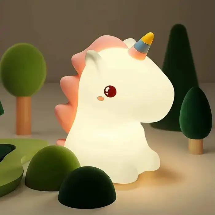 Veilleuse LED USB en silicone Licorne Mignonne pour la décoration de chambre de bébé