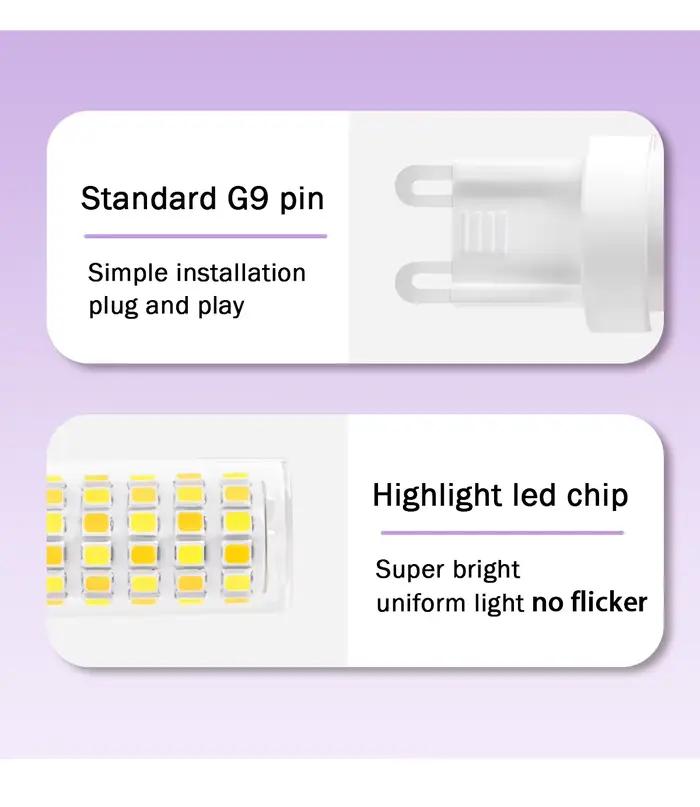 Ampoules LED MINI G9, 3 pièces: 1.5W /2W/3W AC 220V