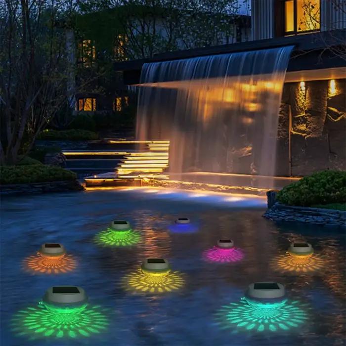 Lampe solaire flottante pour piscine, avec panneau, Rechargeable, pour l'extérieur, décoration de jardin de nuit, étanche, mur Led