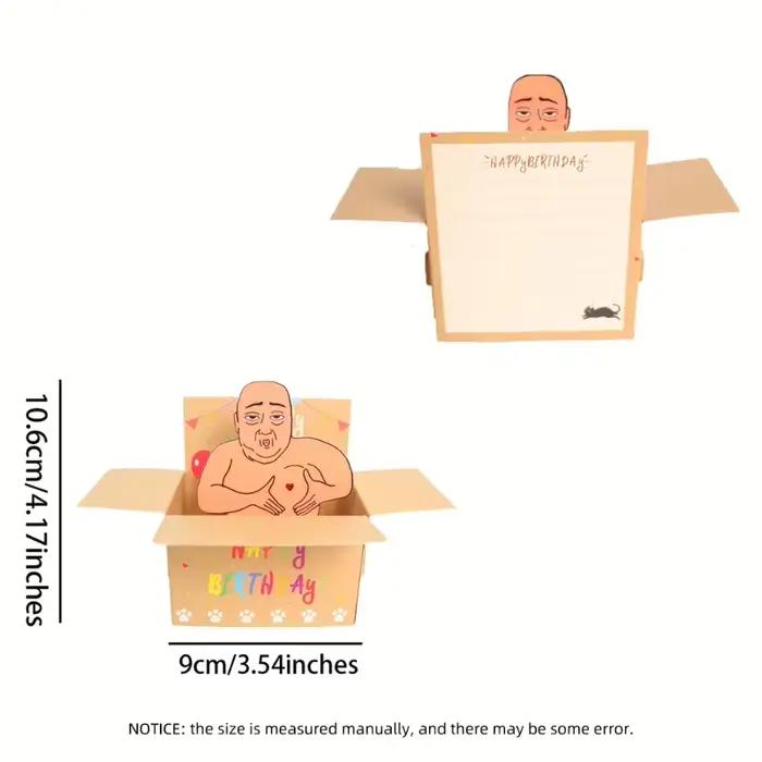 Carte d'anniversaire pop-up amusante et originale, décoration de bureau hilarante pour les fêtes, le bureau ou la maison
