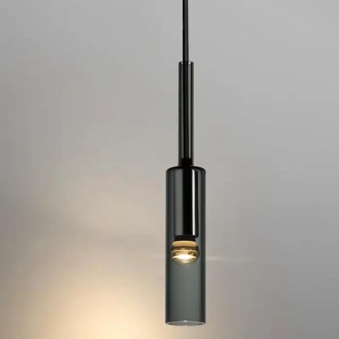 Plafonnier LED suspendu en verre au design moderne