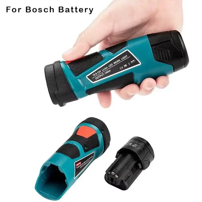 Pour Bosch 3W LED lampe de travail 10.8V-12V lumière portative (sans batterie, sans chargeur) lampes rechargeables au Lithium lampe de poche