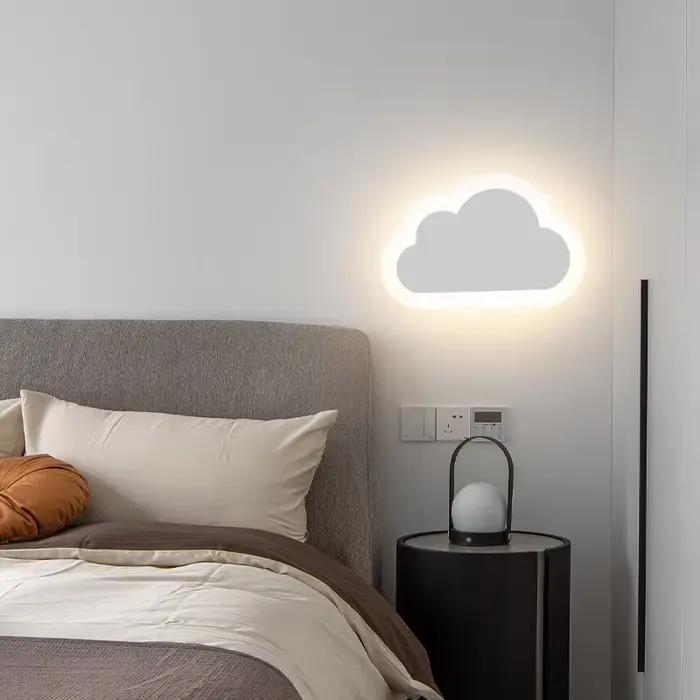 Belle LED applique intérieure Morden nuage Design décor acrylique appliques murales Ins Style nordique applique lampes de chevet pour chambre d'enfants