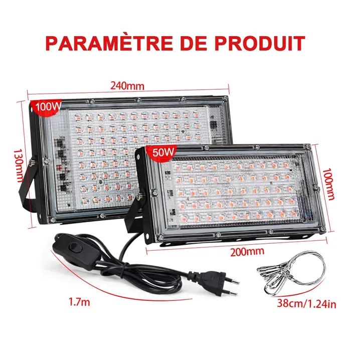 LED élèvent la lumière AC220V 50W 100W 150W spectre complet Phyto lampe pour graines de plantes hydroponique serre maison plantes croissance Phytolamp
