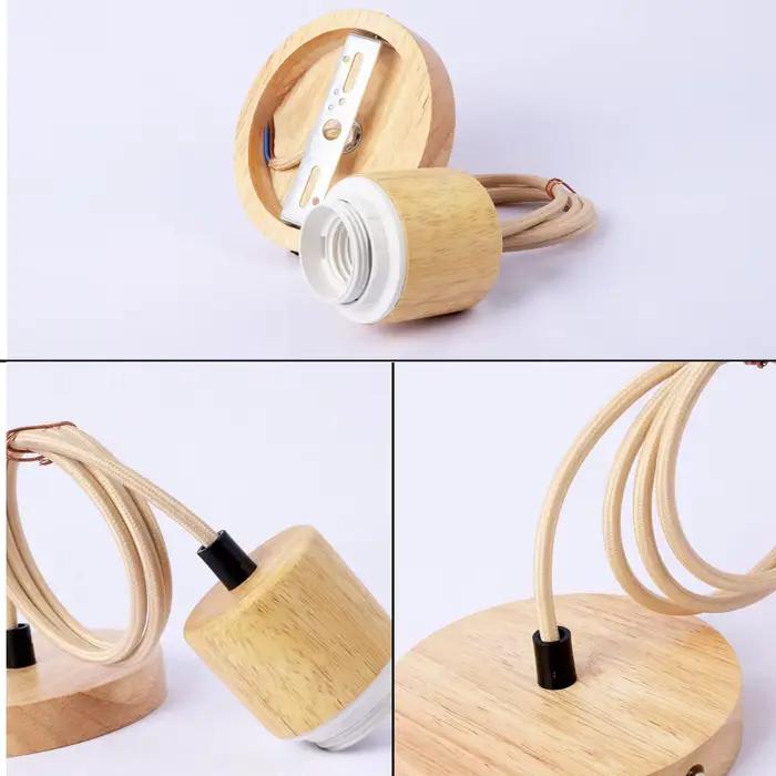 Support de lampe suspendu couleur naturelle E27
