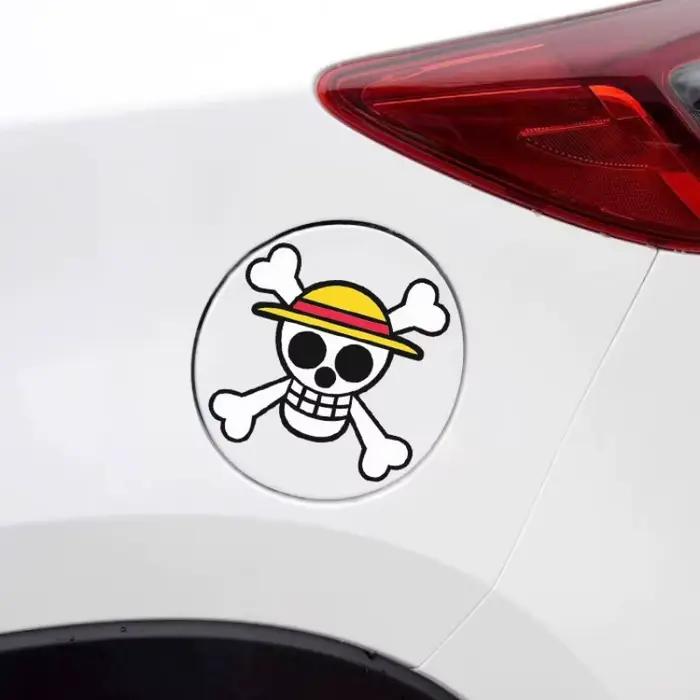 Autocollant de voiture One Piece Anime, autocollants pour moto et voitures, autocollants de l'équipage au chapeau de paille, autocollants pour couvrir les imperfections, décoration de porte de voiture