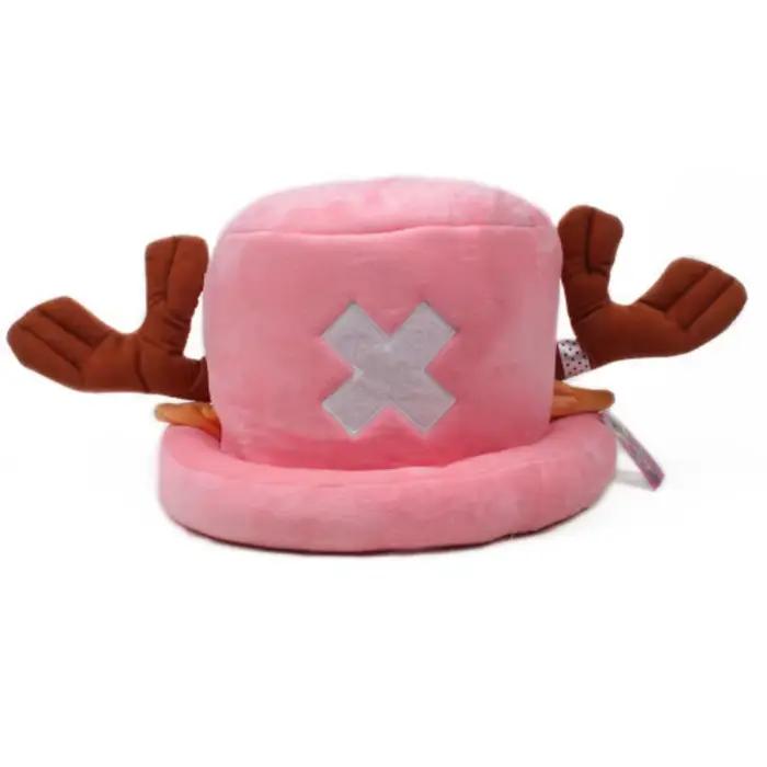 Chapeau en peluche Tony Tony Chopper One Piece - Accessoire de costume cosplay anime, chapeau mignon et doux en forme de cornes de renne, pour fêtes et usage quotidien