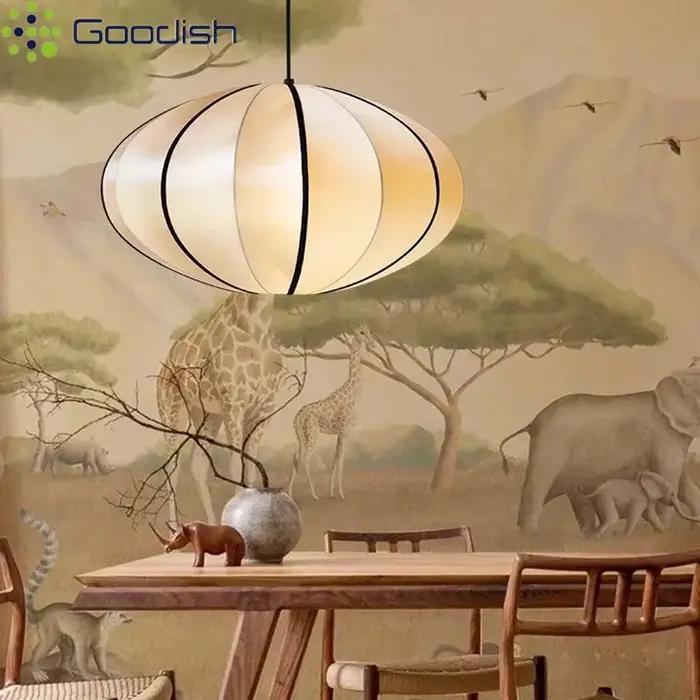 Wabi-sibi lampes suspendues en soie