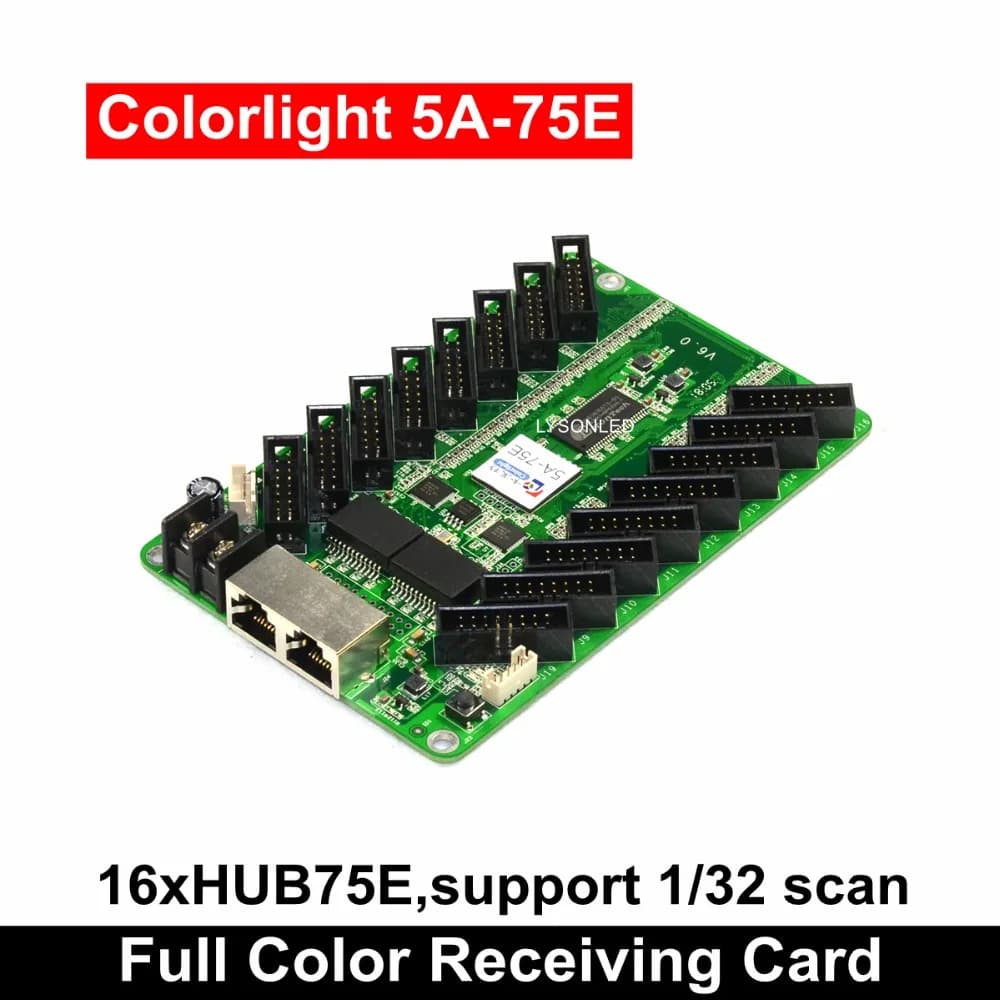 Carte de réception synchronisée couleur Colorlight 5A-75E 16xHub75E prenant en charge le contrôle d'