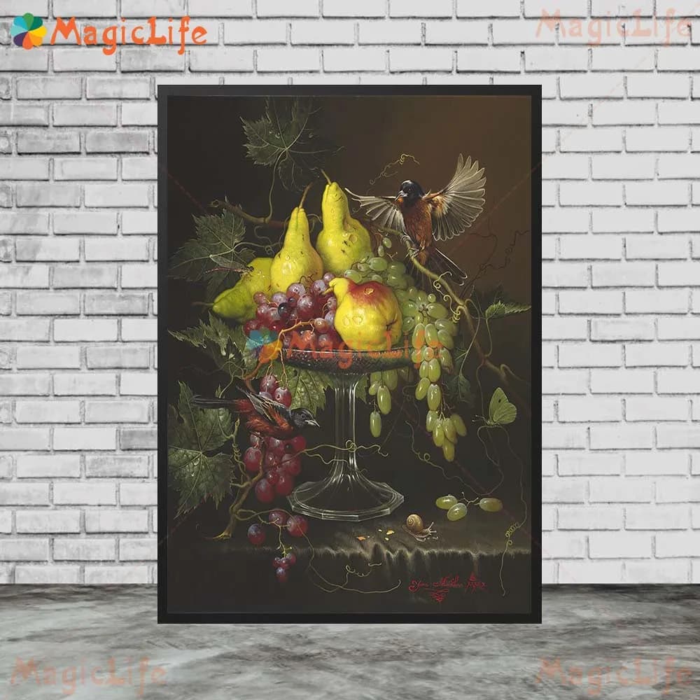 Affiches de fruits nature morte pomme, images murales de grenade pour décor de salon, affiche nordiq