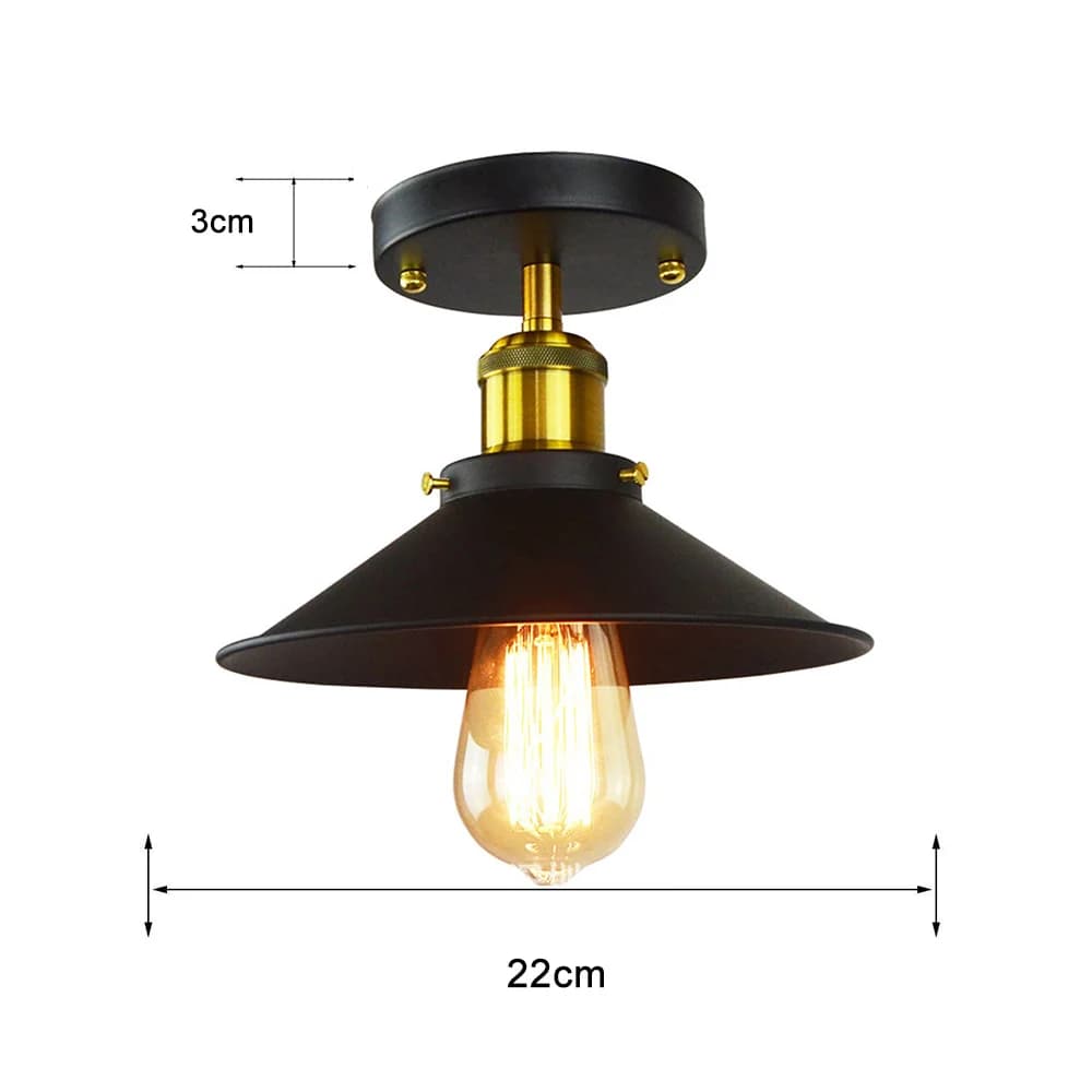 Mengjay plafonnier Vintage abat-jour rétro métal Edison suspension industrielle E27 pour salon salle