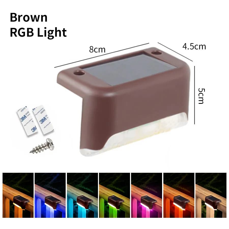 LED solaire escalier lumière étanche Passage Patio cour garde-corps étape lampe pour jardin extérieu