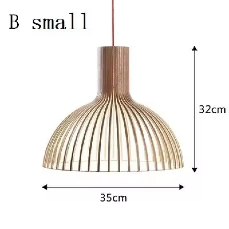 Lampe cage à oiseaux moderne, luminaires suspendus en bois, style danois, faits à la main, luminaire
