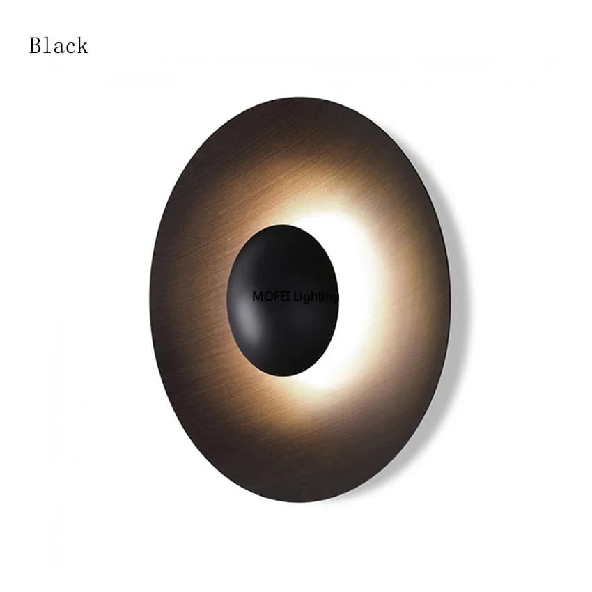 Applique Murale LED Ronde Effet Bois Nordique, Design Moderne et Créatif pour Salon, Décoration Inté