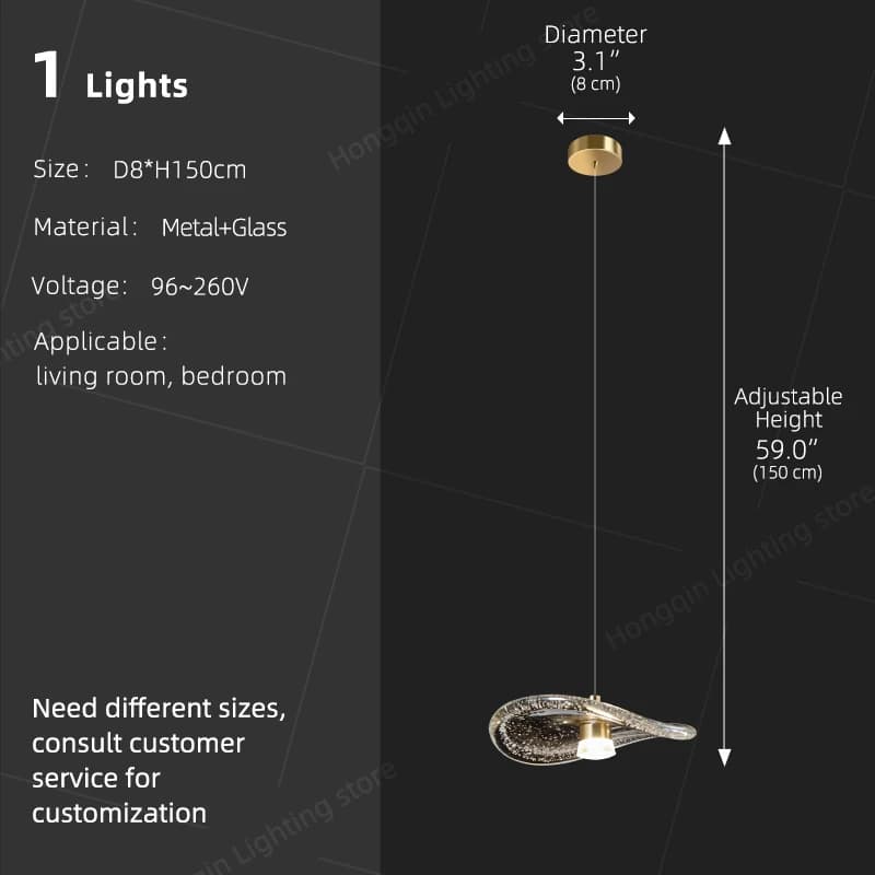 Lustre suspendu moderne en verre pour escalier, style duplex, lustre long de luxe pour escalier, écl