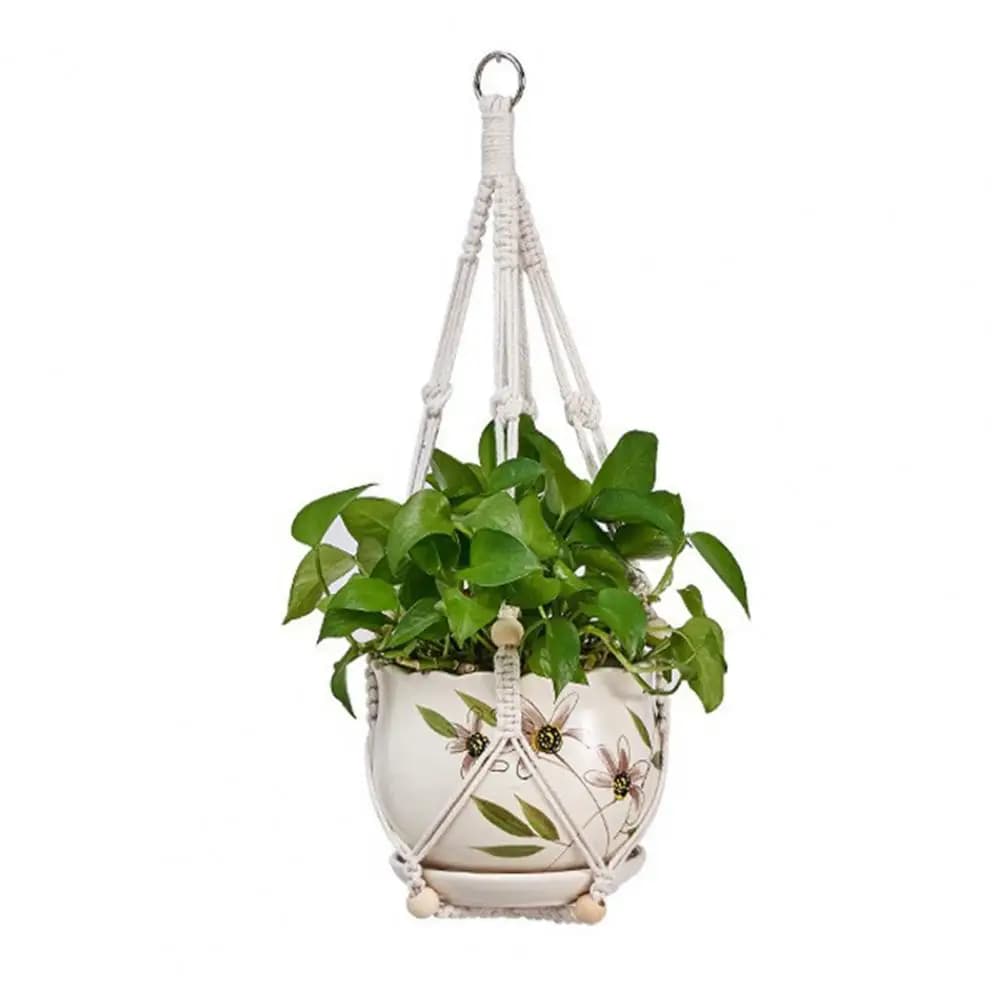 Porte-plante suspendu en macramé Boho, ensemble de paniers suspendus pour décoration de jardin de ma